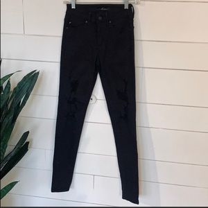 Kancan Black Distressed Skinny Jeans